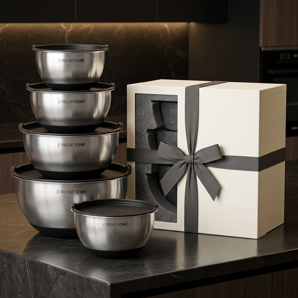 Mixing bowl gift packaging concept, gift packaging not included