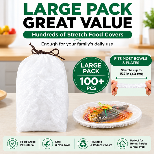 🔥100PCS Disposable Stretch Food Covers for Bowls & Plates