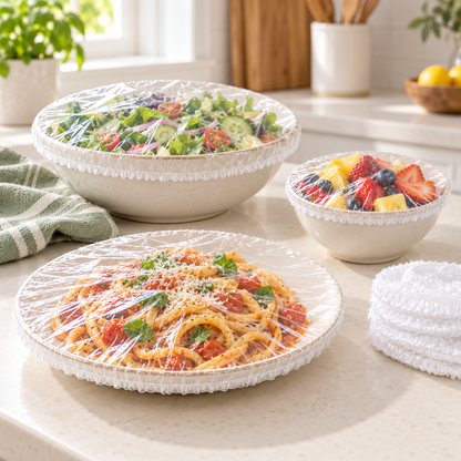 🔥100PCS Disposable Stretch Food Covers for Bowls & Plates